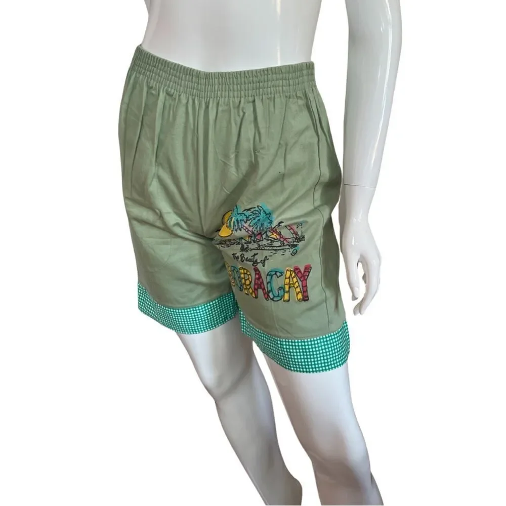 Vintage Retro 80s 90s The Beauty of Boracay Beach Philippines High Waist Shorts